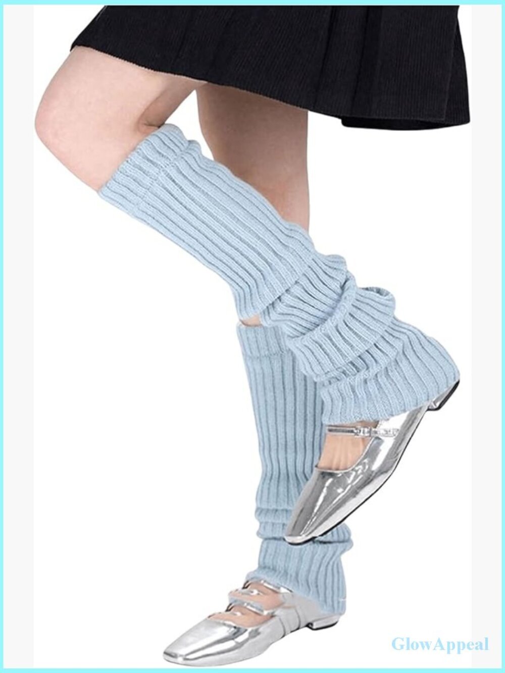 Rib Knit Leg Warmers Knee Length Winter Boot Socks Stretchy Soft